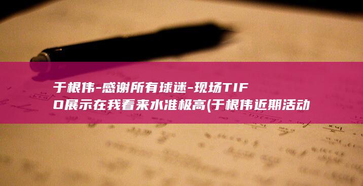 于根伟-感谢所有球迷-现场TIFO展示在我看来水准极高 (于根伟近期活动)