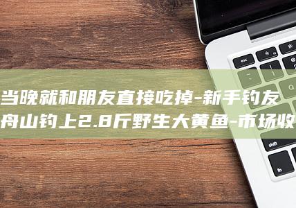 她当晚就和朋友直接吃掉-新手钓友在舟山钓上2.8斤野生大黄鱼-市场收购价普遍在500元 (她当晚就和朋友见面了)