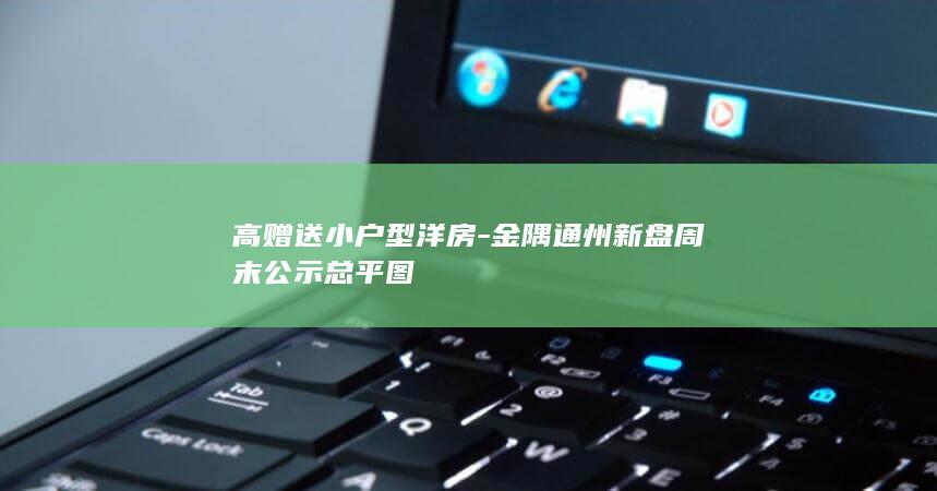 高赠送小户型洋房-金隅通州新盘周末公示总平图