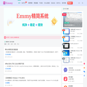 Win集简系统 | Emmy精简系统 | Emmy作品 | 致力适用的精简系统、Win原版系统下载